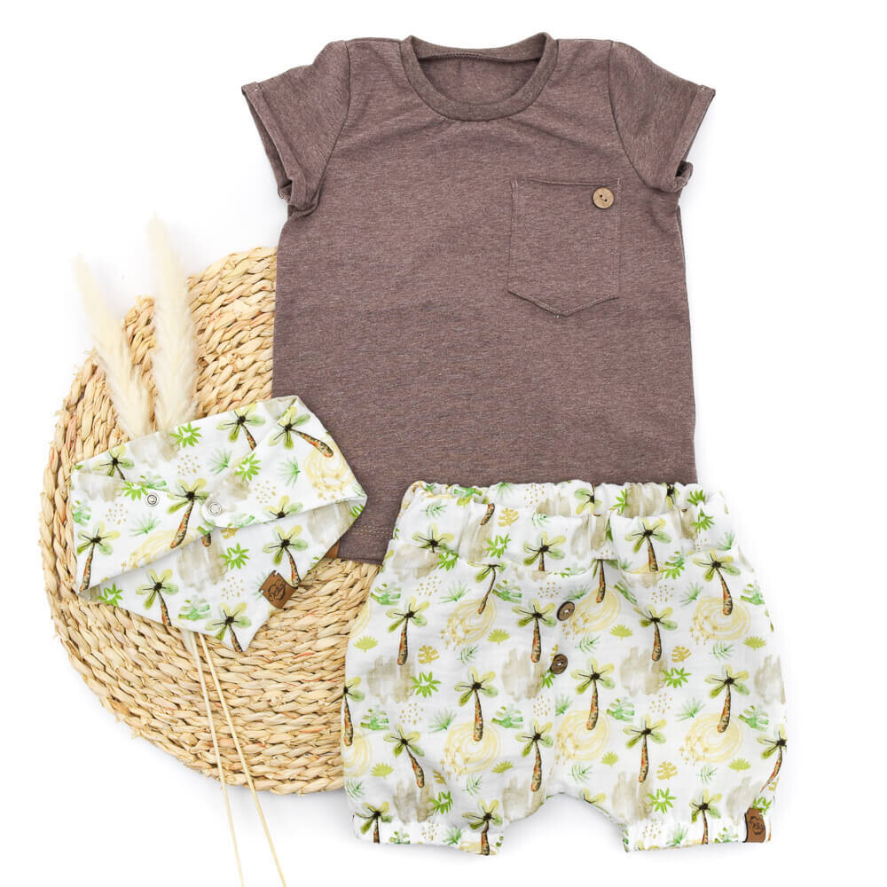 Set | Palmenparty | Shirt & Shorts & Halstuch