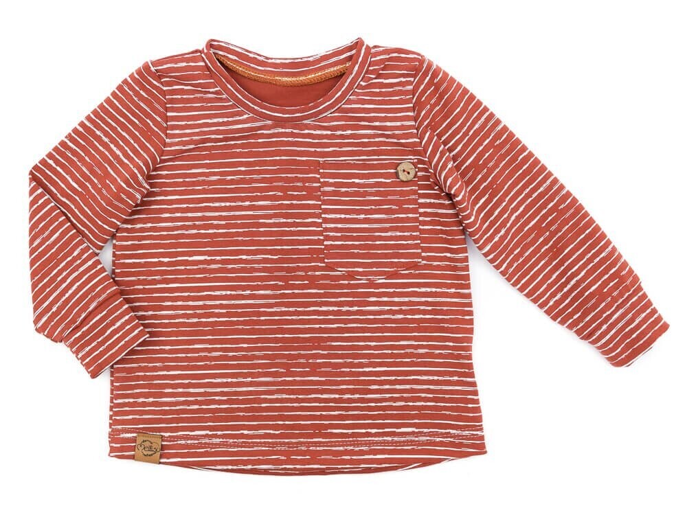 Langarmshirt | Streifen rost