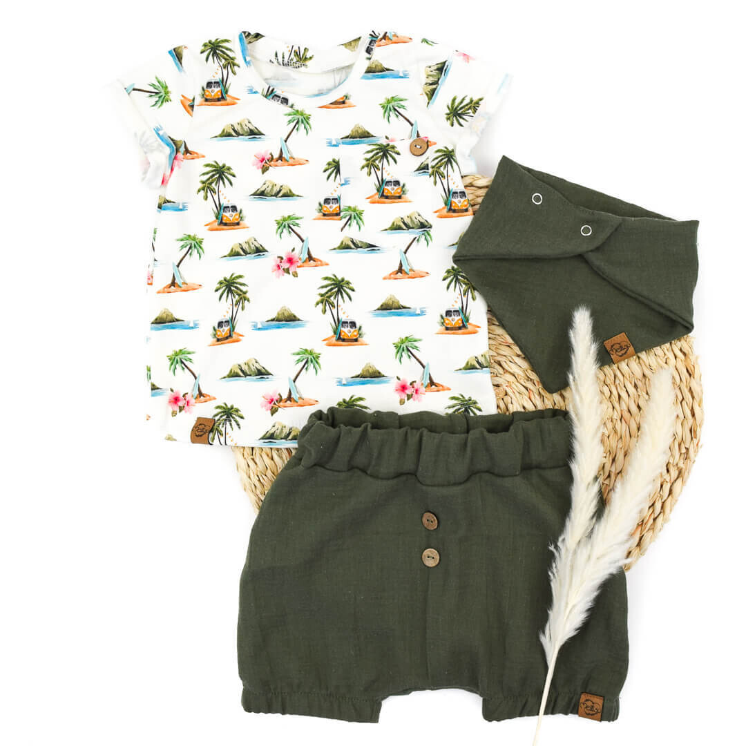 Set | Hawaii | Shirt & Shorts & Halstuch