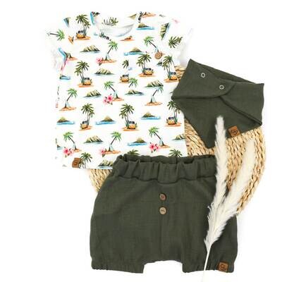 Set | Hawaii | Shirt & Shorts & Halstuch