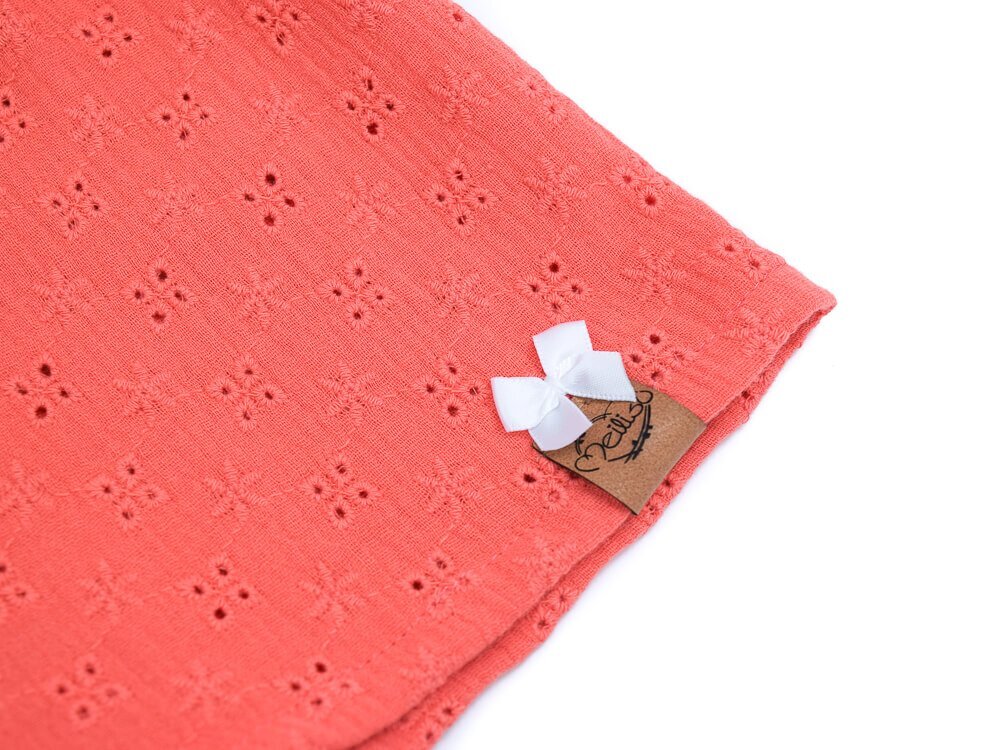 Paperbag Shorts | Musselin | Lochstick | koralle