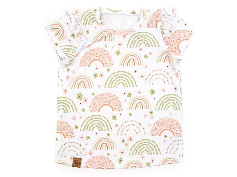 T-Shirt mit Rüschen | Rainbows & Flowers T-Shirt mit Rüschen | Rainbows & Flowers