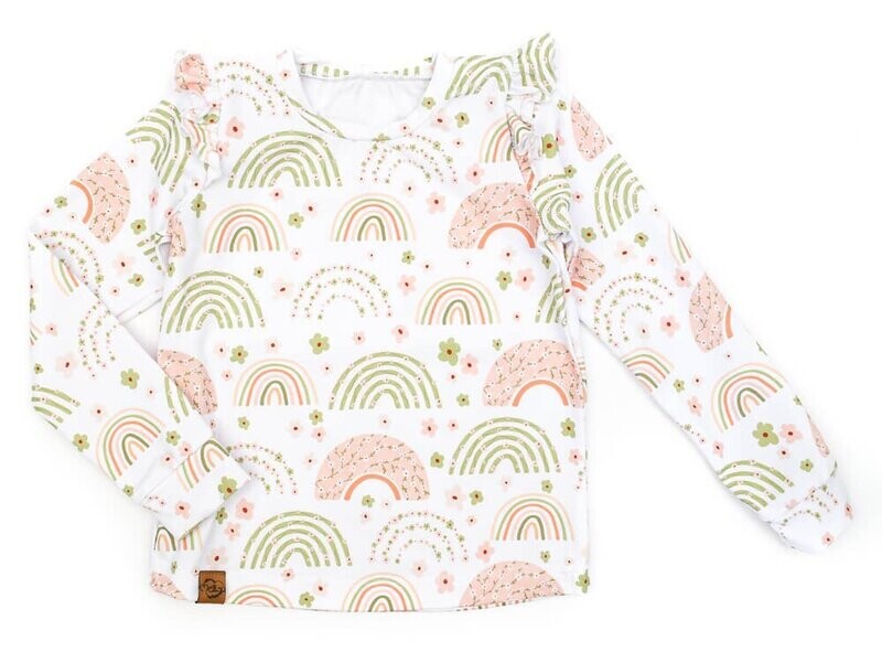 Langarmshirt mit Rüschen | Rainbows & Flowers Langarmshirt mit Rüschen | Rainbows & Flowers