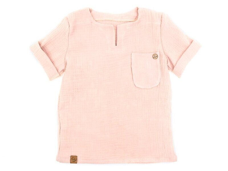 T-Shirt | Musselin | heller Pfirsich