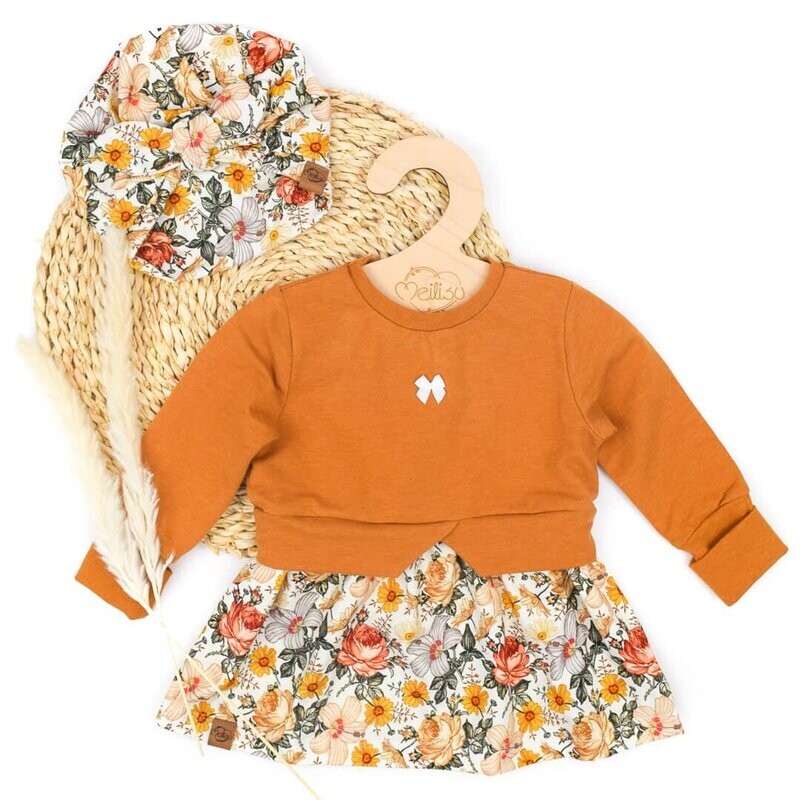 Set | Vintage Garden | Girly Sweater & Turbanmütze Set | Vintage Garden | Girly Sweater & Turbanmütze