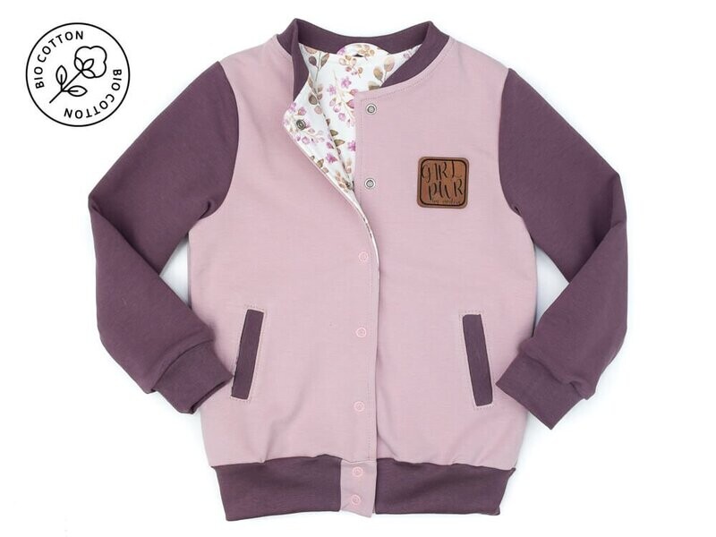 BIO Collegejacke | rosé - mauve