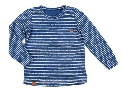 Langarmshirt | Streifen blau