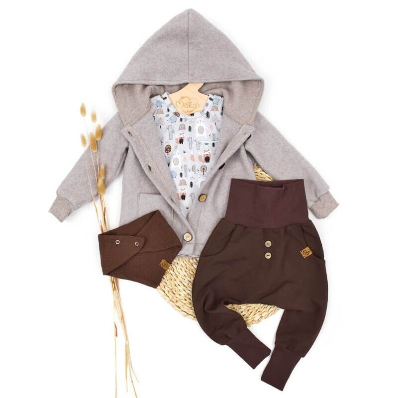 Set | Waldparty | Fleecejacke & Pumphose & Shirt & Halstuch