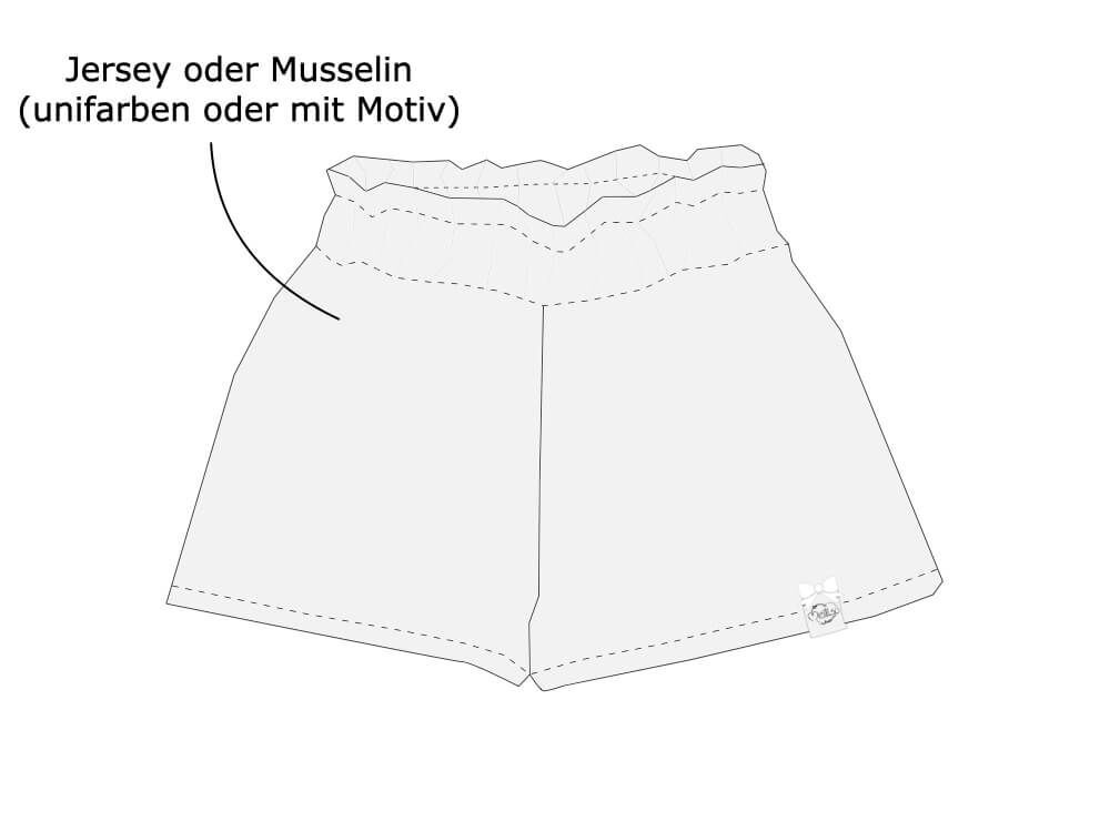Paperbag Shorts | Musselin | Sonderwunsch