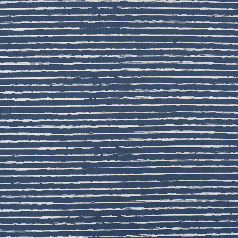 Jersey | Streifen dusty blue