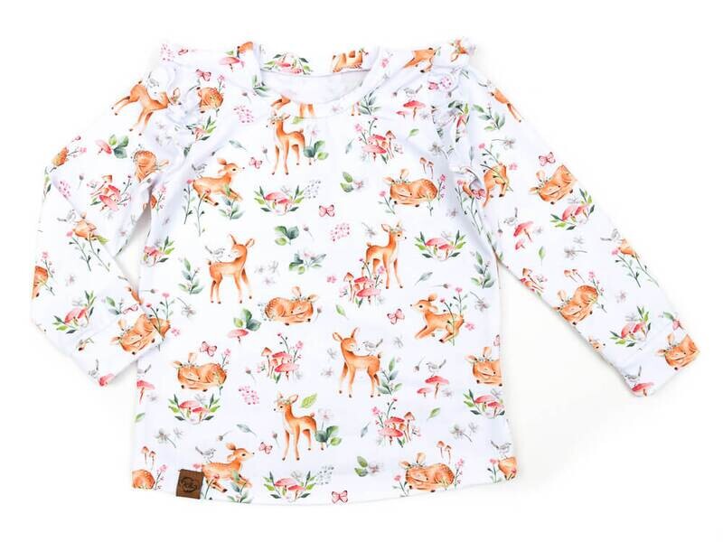 Langarmshirt mit Rüschen | Reh Ruby