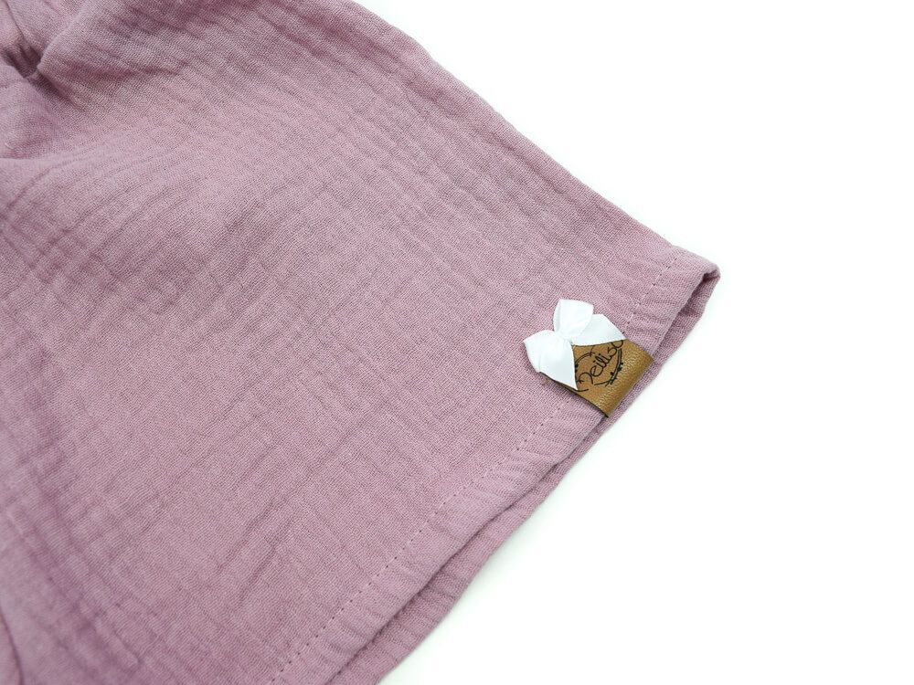 Paperbag Shorts | Musselin | puderrosa