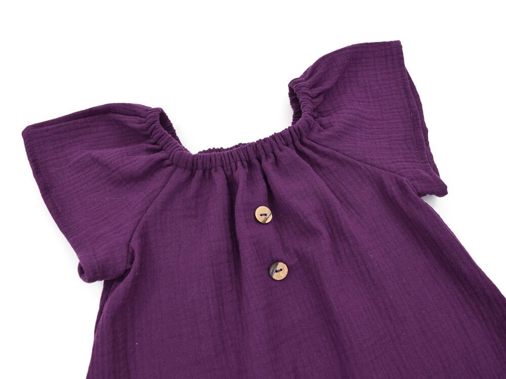 Sommerkleid | Musselin | aubergine