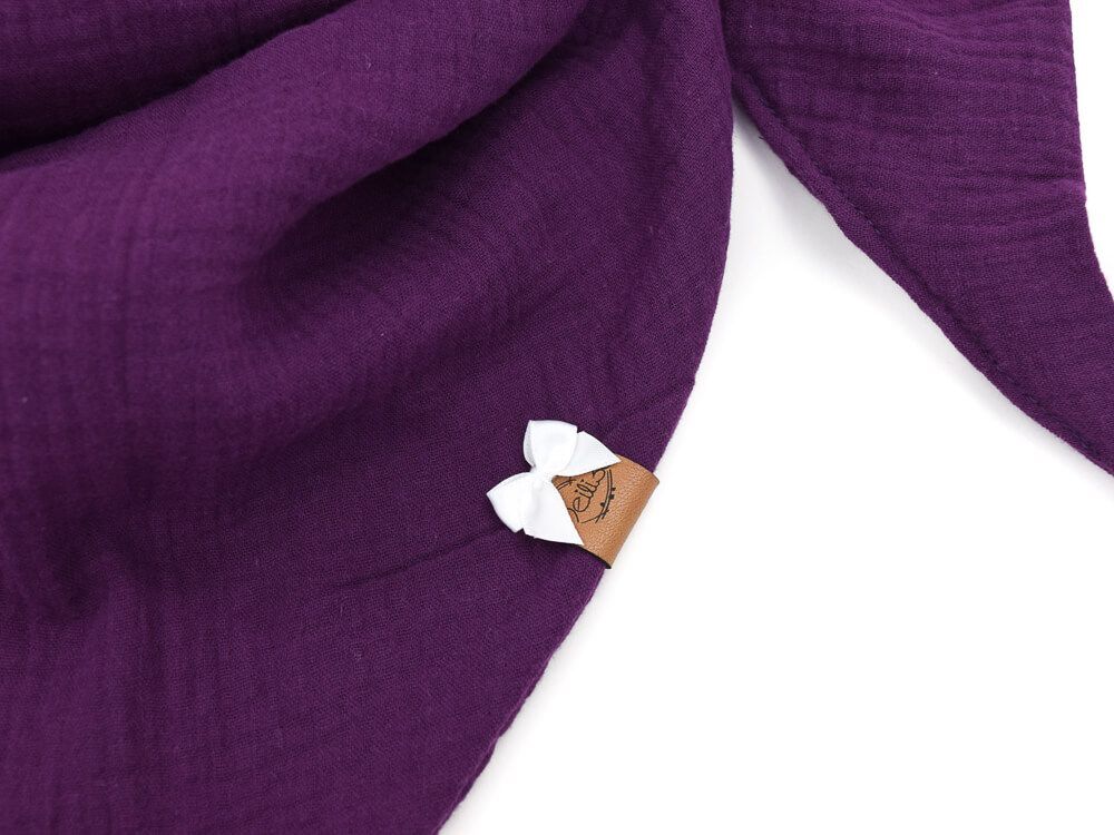 Dreieckstuch Kinder | Musselin | aubergine