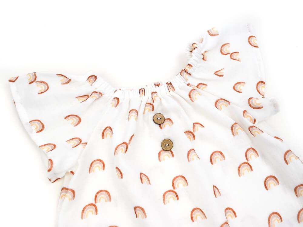 Sommerkleid | Musselin | kleiner Regenbogen