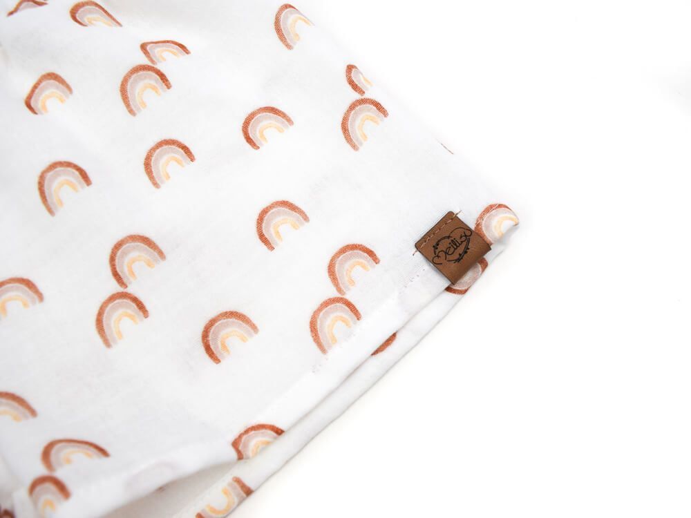 Paperbag Shorts | Musselin | kleiner Regenbogen