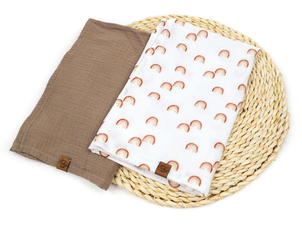Set | Spucktuch | kleiner Regenbogen & sand