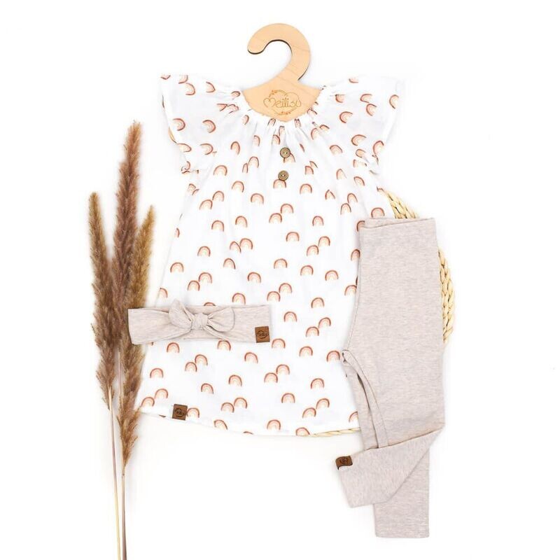Set | kleiner Regenbogen | Sommerkleid & Leggings & Haarband