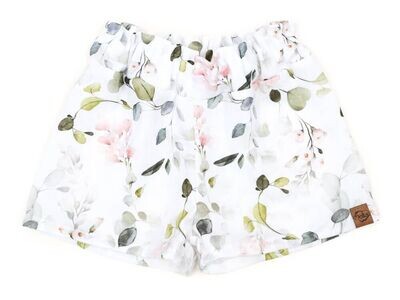 Paperbag Shorts | Musselin | Eukalyptusblüte