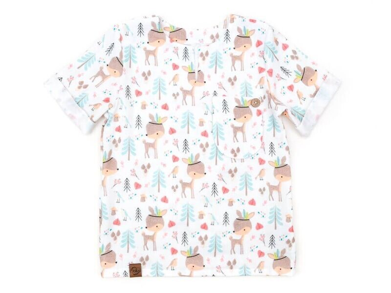 T-Shirt | Musselin | Reh & Rotkehlchen T-Shirt | Musselin | Reh & Rotkehlchen