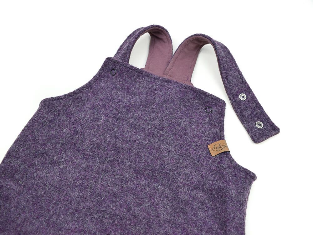 Walklatzhose | aubergine meliert