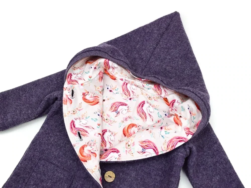 Walkjacke | aubergine meliert