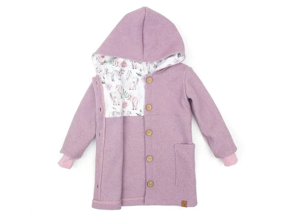 Walkmantel Wollwalk Mantel Mädchen Kinder Meilisu puderrosa rosé