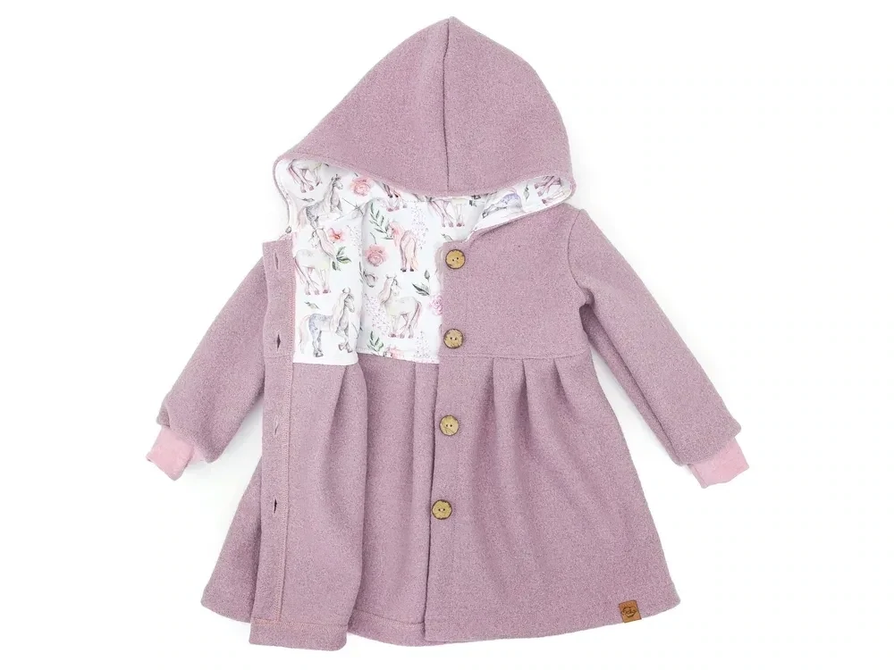 Walkmantel Wollwalk Mantel Mädchen Kinder Meilisu puderrosa rosé