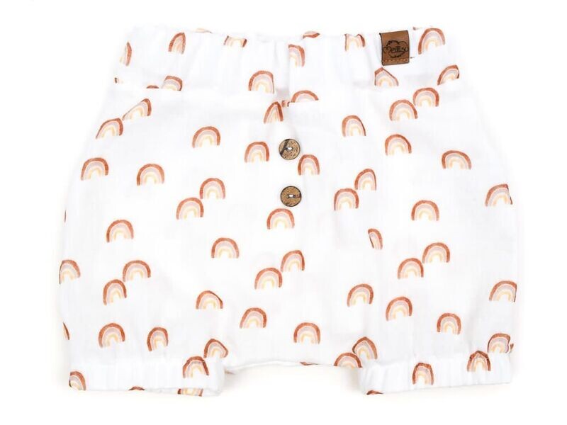 Shorts | Musselin | kleiner Regenbogen Shorts | Musselin | kleiner Regenbogen
