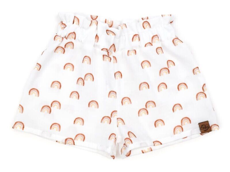 Paperbag Shorts | Musselin | kleiner Regenbogen Paperbag Shorts | Musselin | kleiner Regenbogen