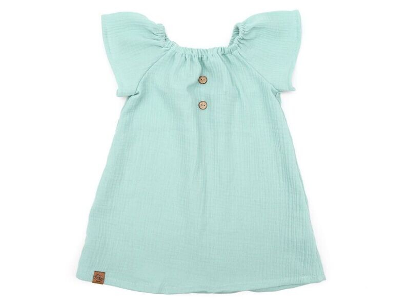 Sommerkleid | Musselin | aqua