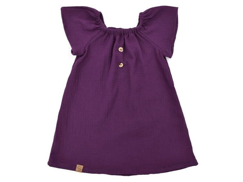 Sommerkleid | Musselin | aubergine