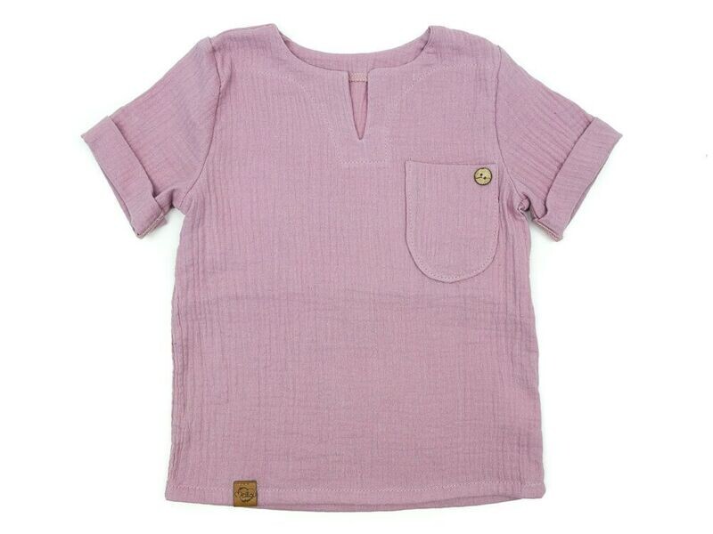 T-Shirt | Musselin | puderrosa