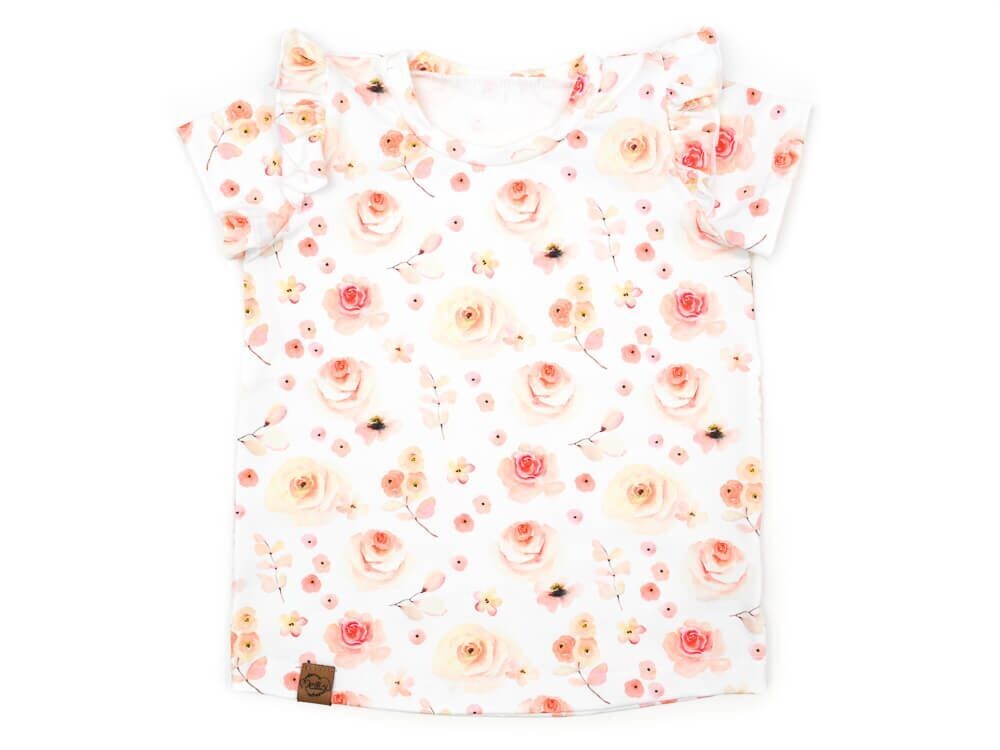 T-Shirt mit Rüschen | Peachy Roses