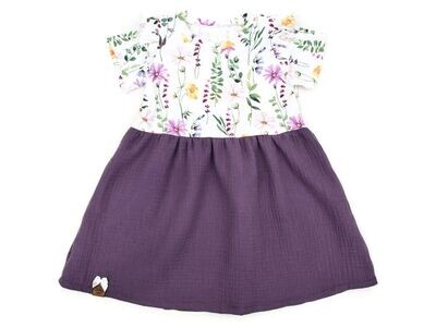 Kleid | lang- & kurzarm | Purple Flowers