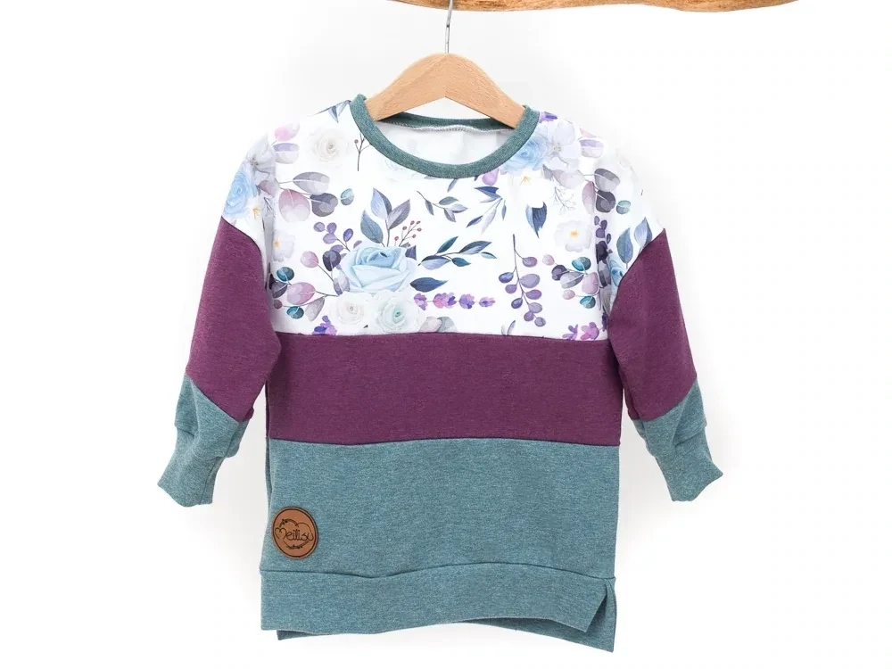 Oversized Pullover | Eisblume beere dusty blue