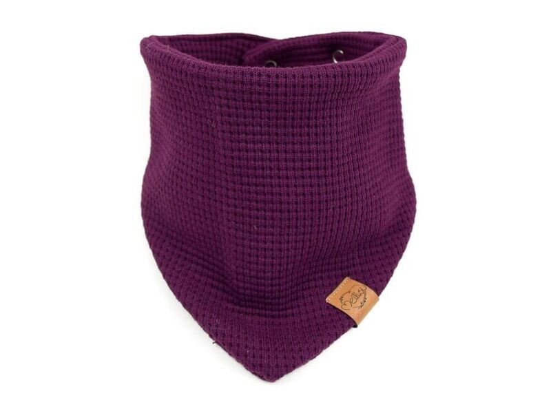Halstuch | Waffelstrick | aubergine