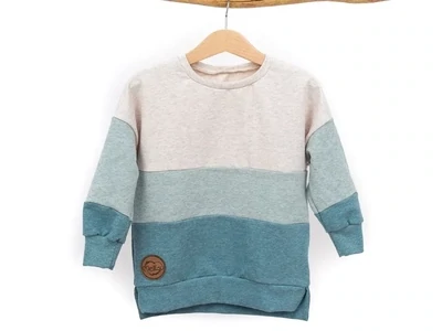 Oversized Pullover | creme mint dusty blue