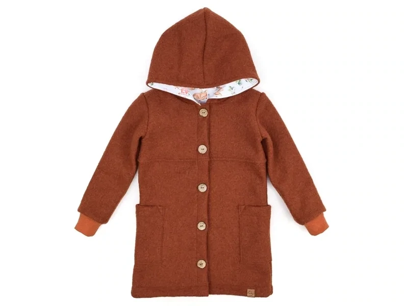 Walkmantel Wollwalk Mantel Mädchen Kinder Jungs Meilisu rost terracotta