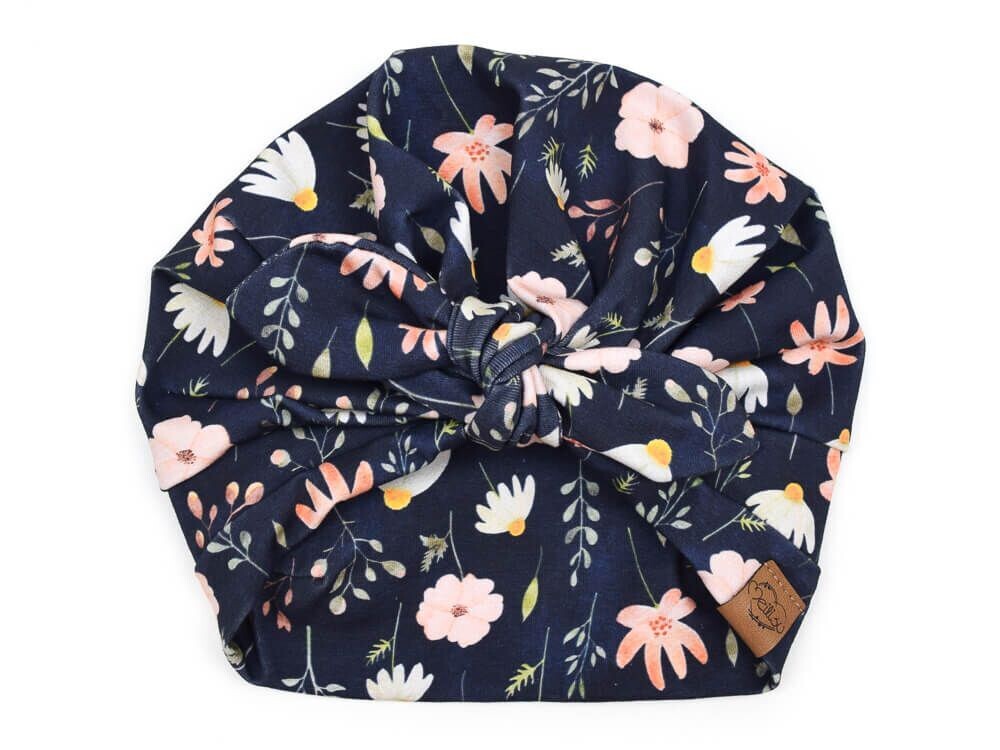 Turbanmütze | Mitternachtswiese | Größe 38-40 cm