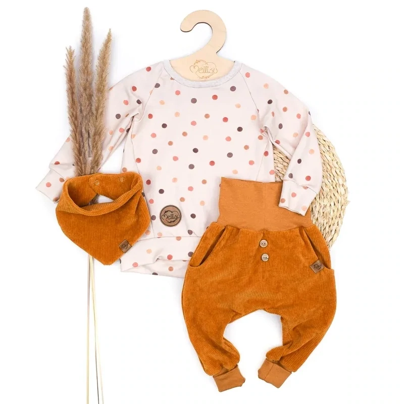 Set | Aquarell Punkte | Pullover & Halstuch & Pumphose Set | Aquarell Punkte | Pullover & Halstuch & Pumphose