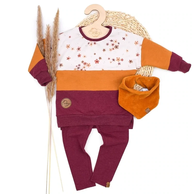 Set | Kleine Bloem | Pullover & Leggings & Halstuch Set | Kleine Bloem | Pullover & Leggings & Halstuch