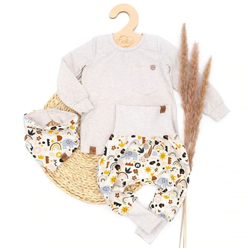 Set | Elefant Elli | Shirt & Pumphose & Halstuch Set | Elefant Elli | Shirt & Pumphose & Halstuch