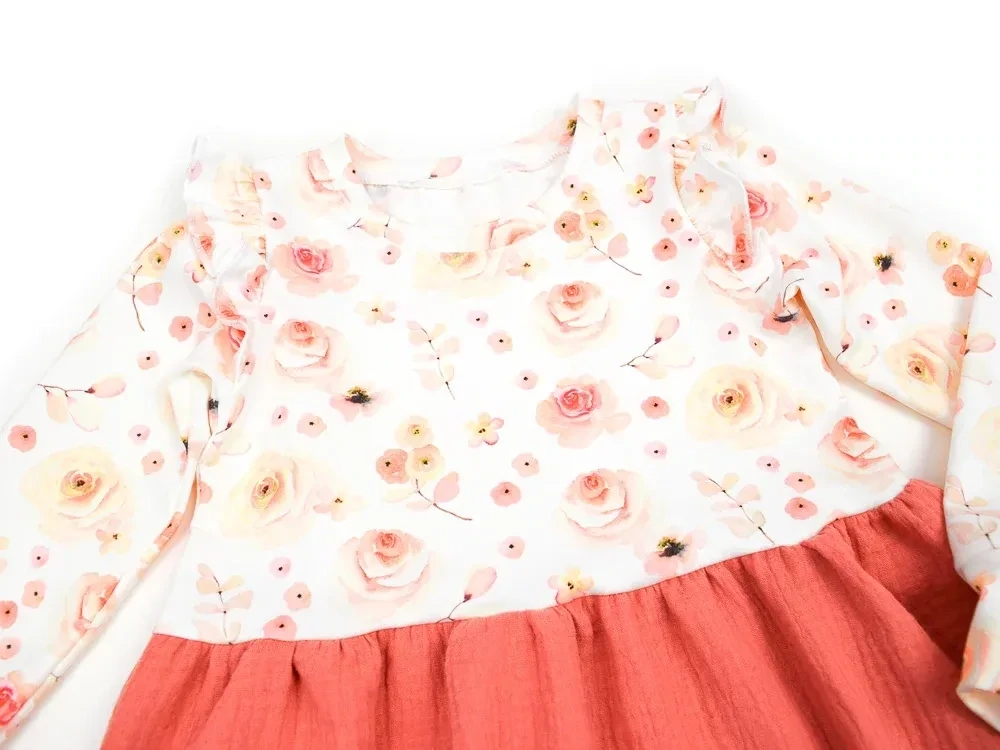 Kleid | lang- & kurzarm | Peachy Roses