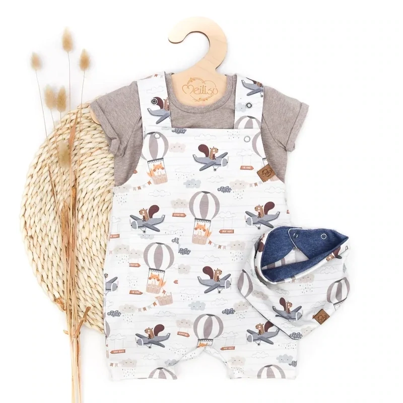 Set | Flying Friends | Latzshorts & Shirt & Halstuch Set | Flying Friends | Latzshorts & Shirt & Halstuch