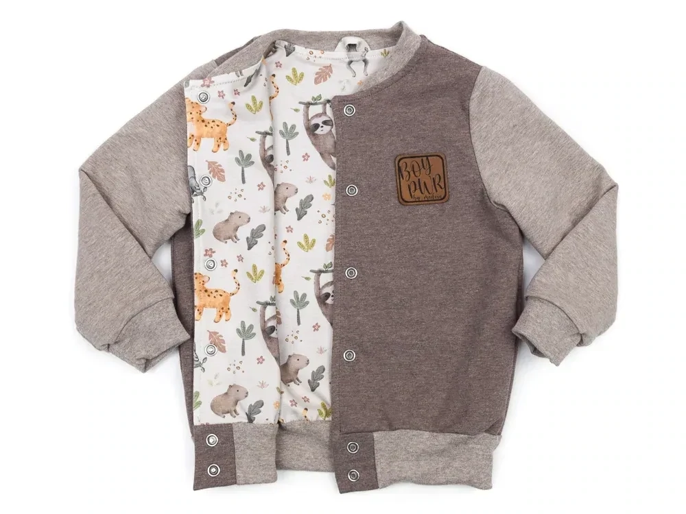 Collegejacke | braun - beige