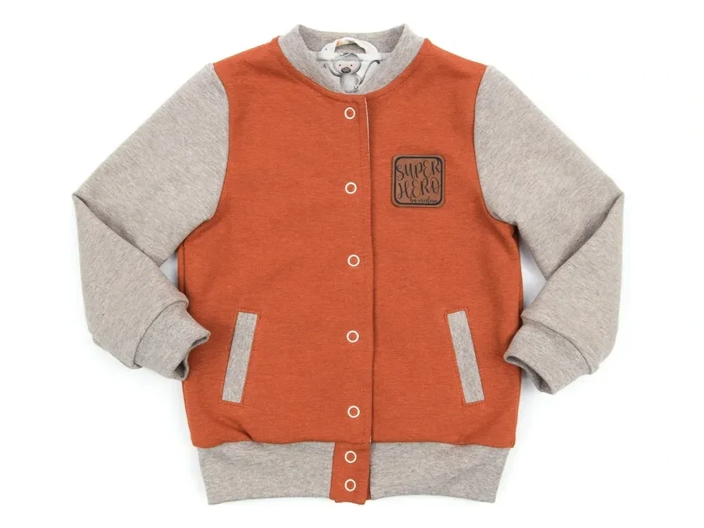 Collegejacke | terracotta - beige