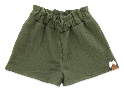 Paperbag Shorts | Musselin | khaki
