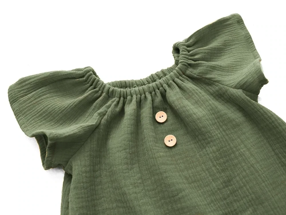 Sommerkleid | Musselin | khaki