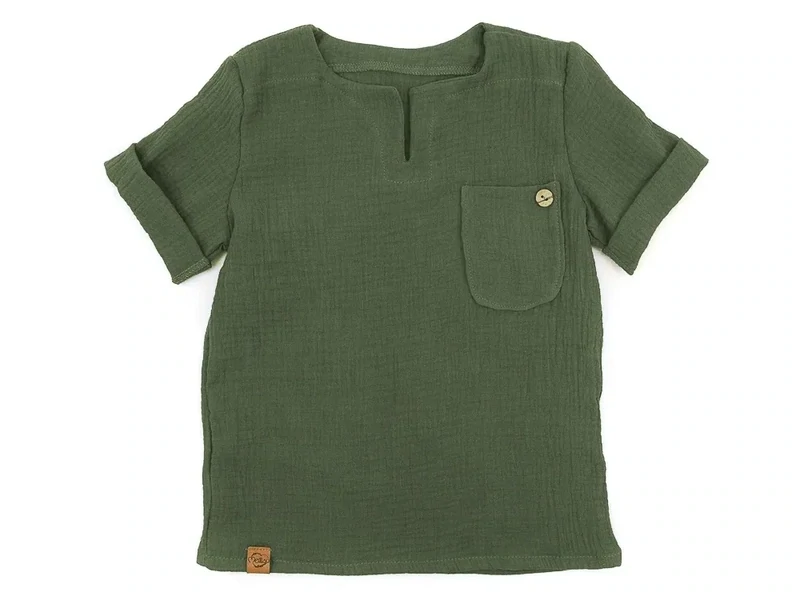 T-Shirt | Musselin | khaki